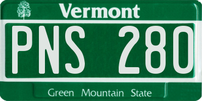 VT license plate PNS280