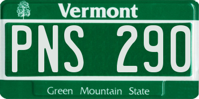 VT license plate PNS290
