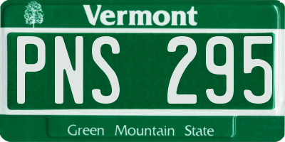 VT license plate PNS295