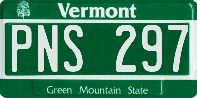 VT license plate PNS297