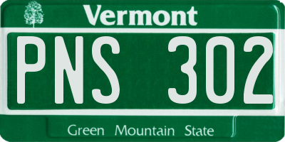 VT license plate PNS302