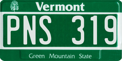 VT license plate PNS319