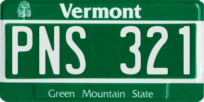 VT license plate PNS321