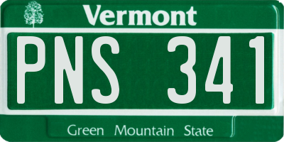 VT license plate PNS341