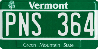 VT license plate PNS364