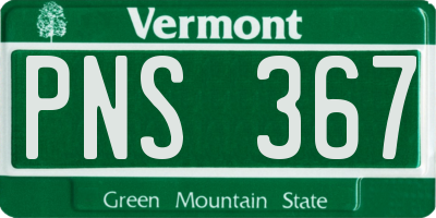 VT license plate PNS367