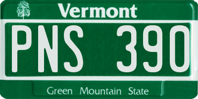 VT license plate PNS390