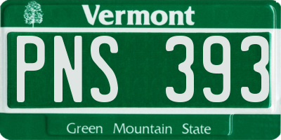 VT license plate PNS393