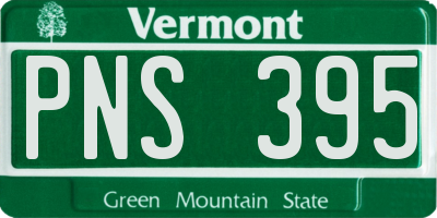 VT license plate PNS395