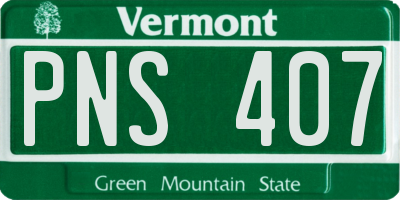 VT license plate PNS407
