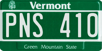 VT license plate PNS410