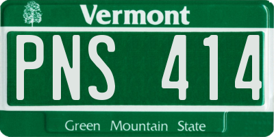 VT license plate PNS414