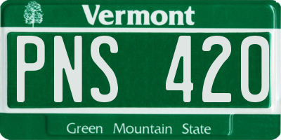 VT license plate PNS420