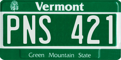 VT license plate PNS421