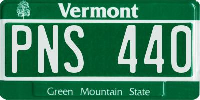 VT license plate PNS440