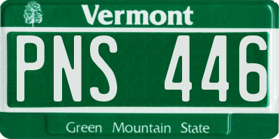 VT license plate PNS446