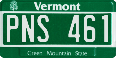 VT license plate PNS461