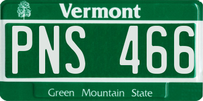 VT license plate PNS466