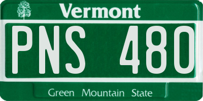 VT license plate PNS480