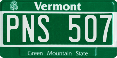VT license plate PNS507
