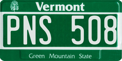 VT license plate PNS508