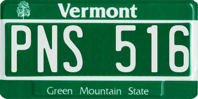 VT license plate PNS516