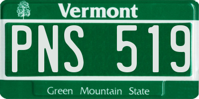 VT license plate PNS519