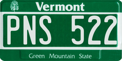 VT license plate PNS522