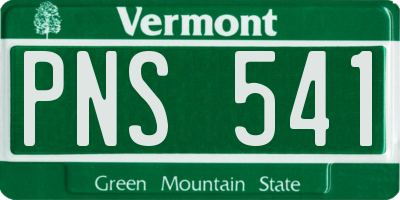 VT license plate PNS541