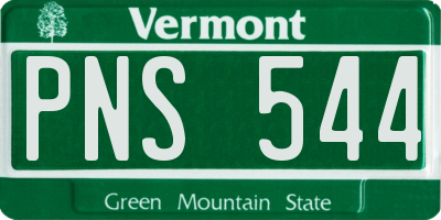 VT license plate PNS544