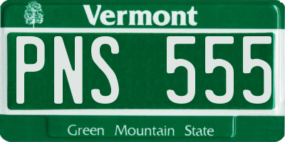 VT license plate PNS555