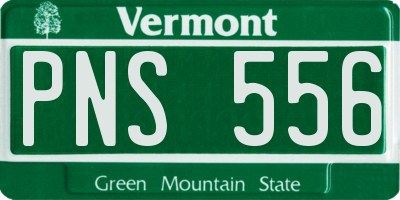 VT license plate PNS556