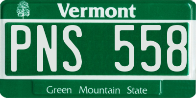 VT license plate PNS558