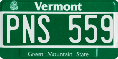 VT license plate PNS559