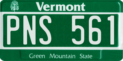 VT license plate PNS561