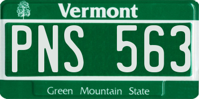 VT license plate PNS563