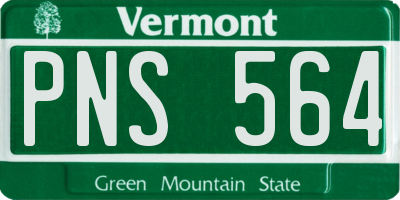 VT license plate PNS564