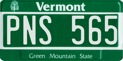 VT license plate PNS565