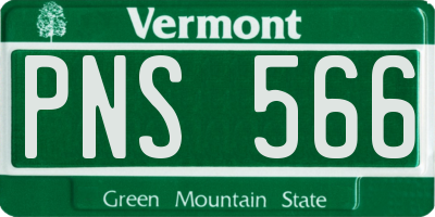 VT license plate PNS566