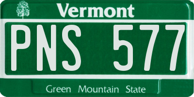 VT license plate PNS577