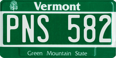 VT license plate PNS582