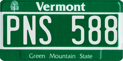 VT license plate PNS588