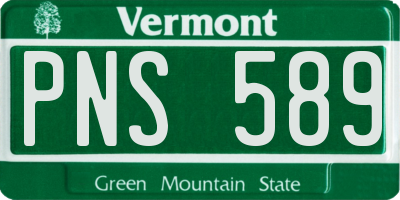 VT license plate PNS589