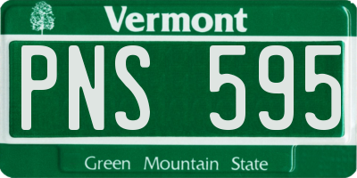 VT license plate PNS595