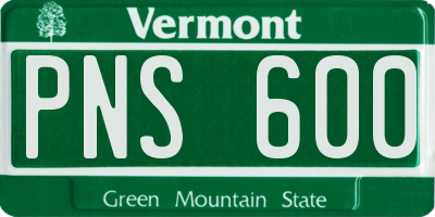 VT license plate PNS600