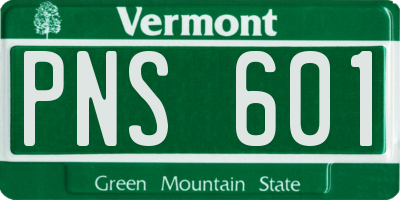 VT license plate PNS601