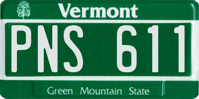 VT license plate PNS611