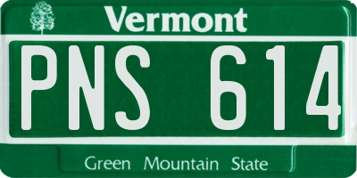 VT license plate PNS614