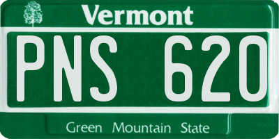 VT license plate PNS620
