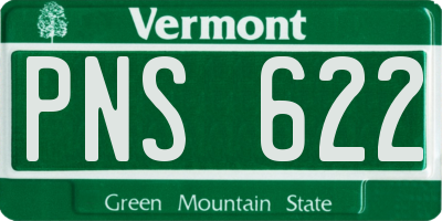 VT license plate PNS622